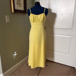 Yellow Spaghetti Strap Dress